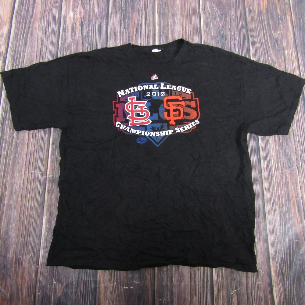 St Louis Cardinals San Francisco Giants Shirt Mens 2XL Black MLB NLCS Alstyle